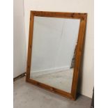 Large rectangular pine mirror (110cm X 140cm)