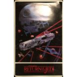 Star Wars, Return of the Jedi 1983 original film poster Space Battle