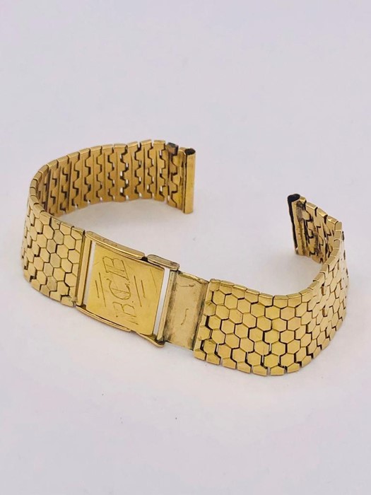 A 18ct yellow gold French Watch strap (21.2g)