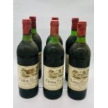 Six Chateau L'escadre Grande 1978 Grand Vin De Bordeaux