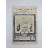 United States Patriotic Society 8 page programme Lyric Theatre week of May 14th 1934 signed by