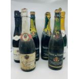 A Selection of mixed sparkling wine and champagne