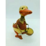 A 1937 rare SCHUCO drumming duck
