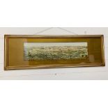 Panorama picture of Jerusalem with gilt frame and surround