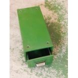 Green metal filing box