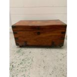 Camphorwood Campaign trunk with brass corners and drop handles AF