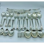 A six place setting cutlery set by Mappin and Webb in an Art Deco Style