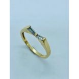 14ct yellow gold and diamond ring