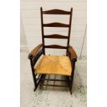 William Birch rocking chair for Liberty and Co in the arts and crafts style