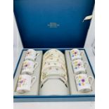 A boxed Royal Worcester six coffee cups and saucers AF