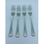 A set of four silver forks by JD & S (James Dixon & Sons) Birmingham 1929