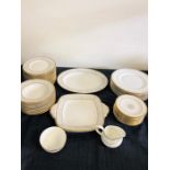 Royal Doulton "Naples" part dinner service set to include, 12 rimmed bowls, 12 side plates, 2 cake