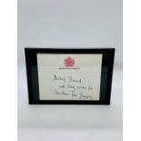 A Notelet on Windsor Castle headed card 'Darling David with loving wishes fir Christmas from Granny'