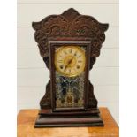 Gilbert "Capitol no 45" mahogany kitchen clock