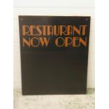 A restaurant blackboard from iconic Biba store (H92cm W77cm)