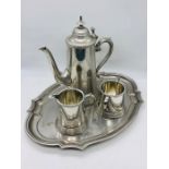 A Silver plated coffee set
