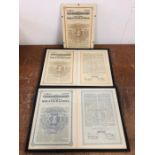 Three framed Debentures