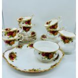 Royal Albert "Old Country Roses" 21 piece tea set AF