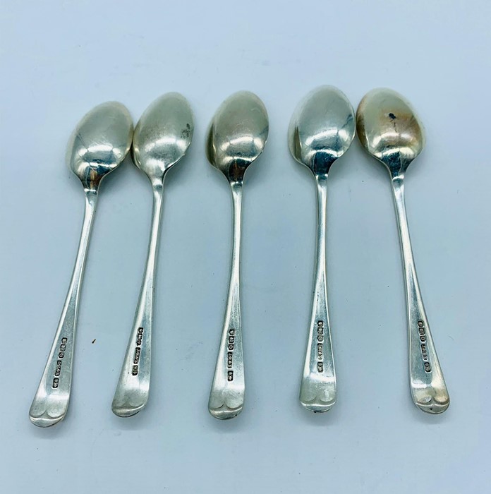 Five silver teaspoons by J R & S - Image 2 of 3