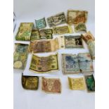 A selection of foreign bank notes