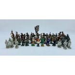A selection of miniature diecast model toy soldiers