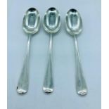 Three silver spoons dated 1929 by F W & S Ltd