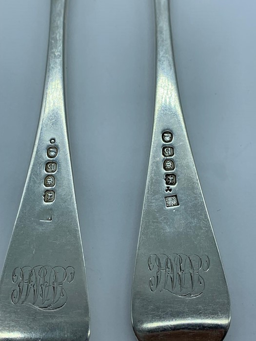 A Pair of silver forks dated London 1817 by William Eleya and William Fearn - Image 2 of 2