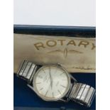 A gentleman's Rotary "flyer" watch in case