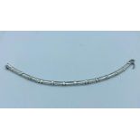 A 14ct white gold bracelet. (17g)