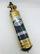 A Limited Edition Vintage Fire Extinguisher in brass by Pyrene to commemorate 10 years of Chubb