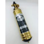 A Limited Edition Vintage Fire Extinguisher in brass by Pyrene to commemorate 10 years of Chubb