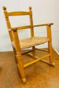 A Childs Pine Rocking Chair