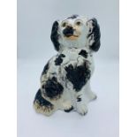 A spaniel porcelain Staffordshire style