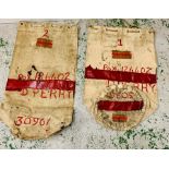 Two Vintage canvas mail bags