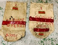 Two Vintage canvas mail bags