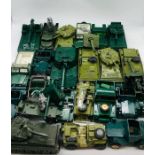 A selection of twenty six Britain's die cast military vehicles