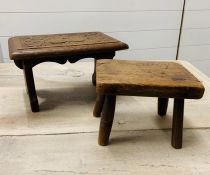 Two Arts and Craft stools