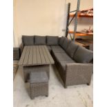 A Kettler Palm casual dining corner set, to include two three seater sofas, two stools and dining