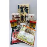 Six boxes of model soldiers kits (Airfix Tamiya Nales)