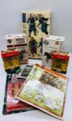Six boxes of model soldiers kits (Airfix Tamiya Nales)