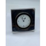 A Sekonda Vintage stop watch and a P&O Millennium Cruise on Oriana, hallmarked silver desk clock