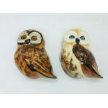 Two China owls, wall hanging