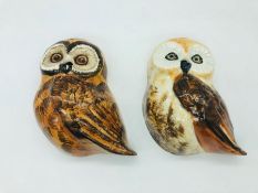 Two China owls, wall hanging