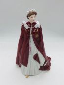 A Royal Worcester figure of the Queen, in celebration of the Queen's 80th Birthday.