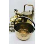 Vintage Brass Jam Pan, watering can and others