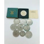 A selection of Great Britain Crowns and a Festival of Great Britain coin