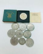 A selection of Great Britain Crowns and a Festival of Great Britain coin