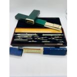 Selection of draughtsman's drawing sets boxed