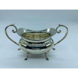 A Silver sugar bowl, hallmarked for the year 1934-35