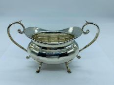 A Silver sugar bowl, hallmarked for the year 1934-35